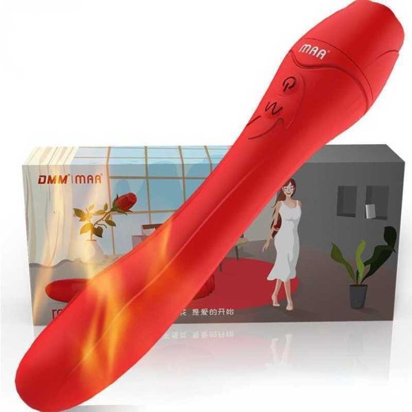 Vibrador de aquecimento rosa para masturbação feminina adulta erótica máquina vibrador anal