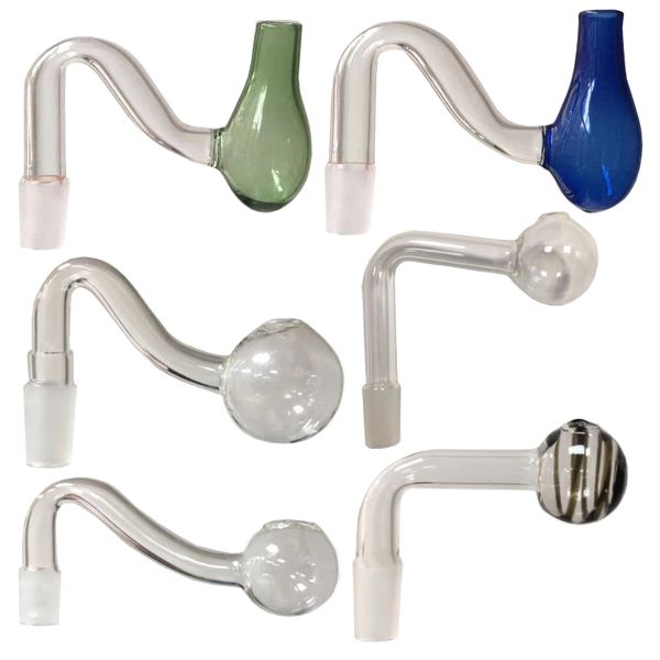 Burner per olio fumante in vetro bruciatori ciotole gorgogliante downstem 10 mm 14mm 18 mm maschio 90 gradi per il giaccino bong tampone rigs all'ingrosso