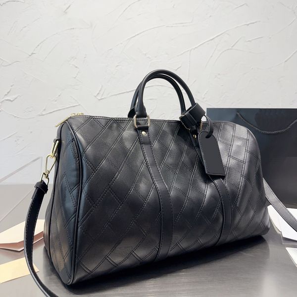 Reisetasche Gepäck Designer Duffles Bags Damen Designer Handtaschen Mode klassische Kapazität Schwarzes Diamantgitter Gepäck 45 cm