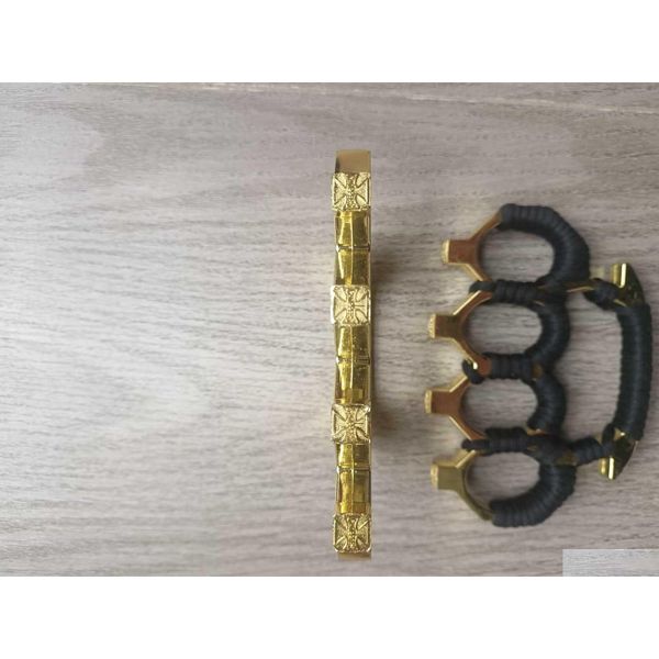 Brass Knuckles Finger Four Defesa Buckle Tigre Brace Punho da liga de zinco Material Durável e Commando DFUP Drop Delivery Sport Dhu0i