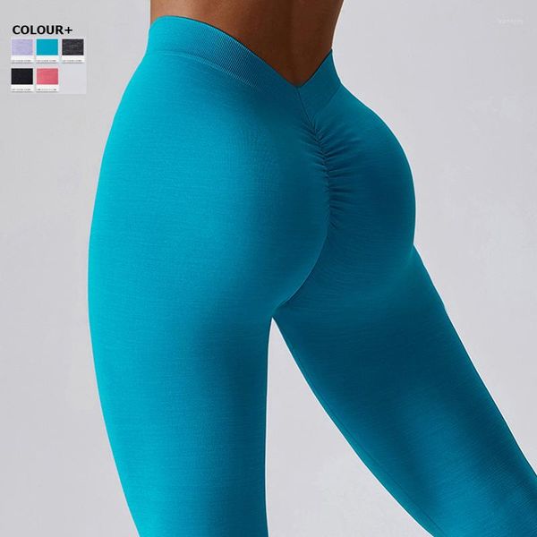 Calças ativas ioga perfeita Mulheres super esticadas Sexy Bulift Gym Leggings respiráveis ​​treino seco rápido, executando calças esportivas