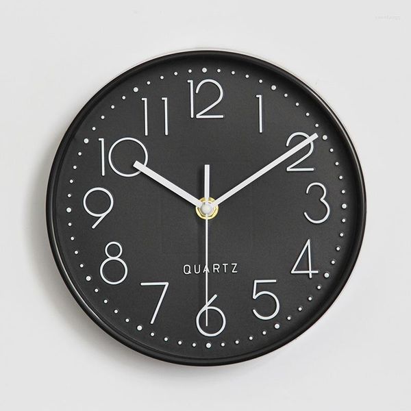 Relógios de parede plástico relógio silencioso relógio criativo da sala de estar estéreo em escala digital por atacado 8 polegadas 20 cm.