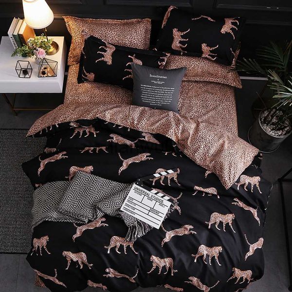 Set di biancheria da letto Leopard selvaggio dropshipping stellato sky design copripiumino Caseus full king au regina uk double 23pcs x0822