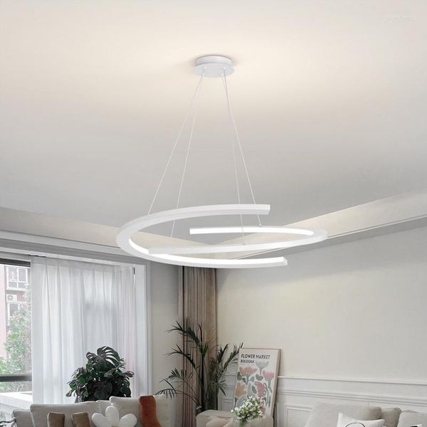 Avizeler Led Kolye Lambası Art Modern Nordic Yaratıcı Avize Basit Yüzük Aydınlatma Yemek Oturma Yatak Odası Ev Deco