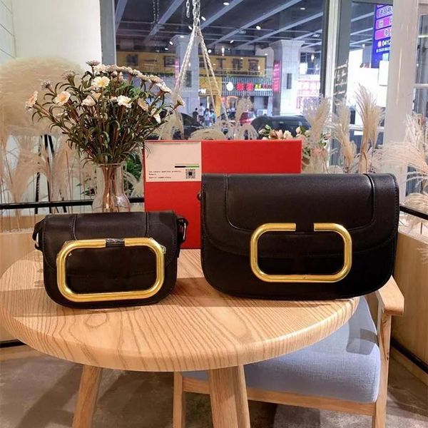 Лучшие черные кожаные дизайнерские сумки через плечо Роскошные женские сумки Большая V-образная золотая сумка с фурнитурой Кошелек с откидной крышкой