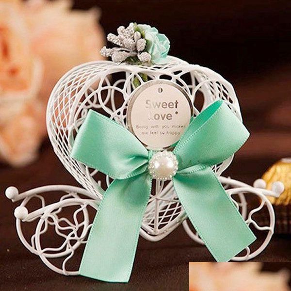 Favore festa in stile Europen Iron Small Cinerentola Candy Candy Box Baby Shower Love Heart Boxes Forniture per decorazioni ZA1303 Delivery Delivery Ho Dhrpo