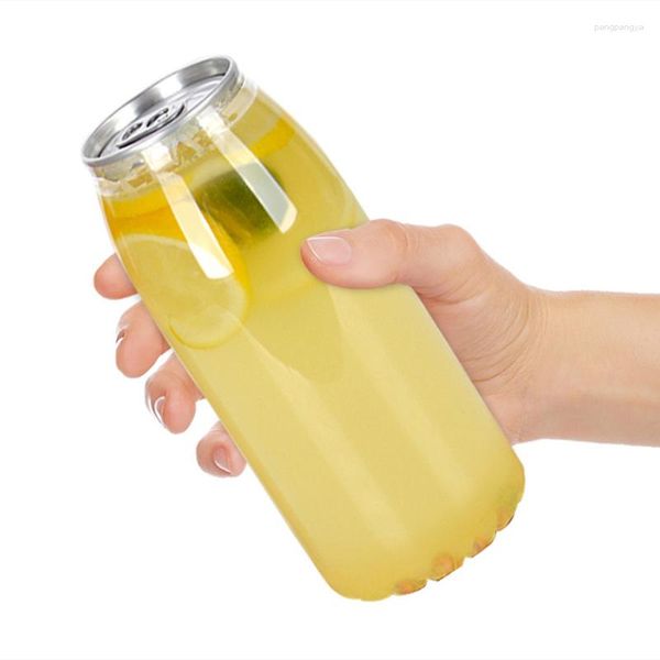 Garrafas de armazenamento 330ml 500ml garrafa de plástico vazia com tampas de aba de bebida Snap