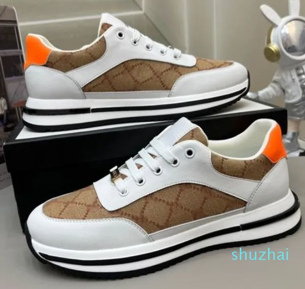 Marca italiana casual designer de luxo bordado bordado de abelha casual sapatos de tábua casual sujo sapatos de couro real de verdade