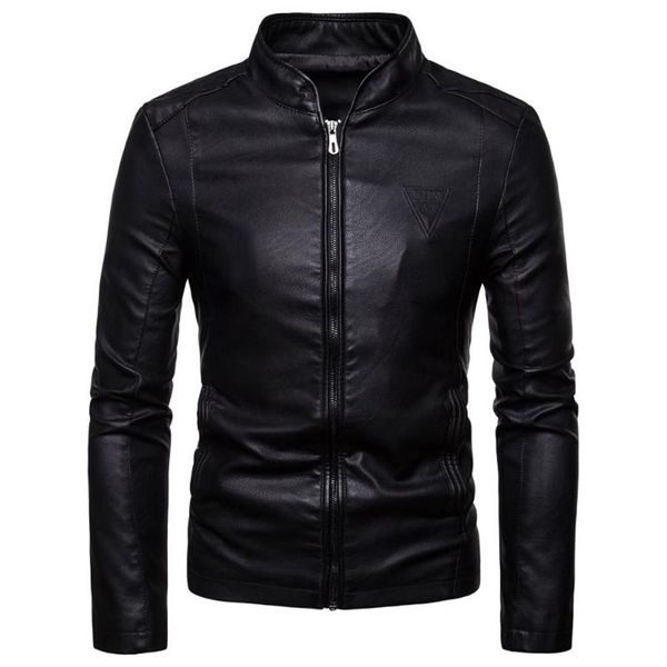 Мужские костюмы Blazers Оригинал Man Blazer Leather 2021 PU Men Jacket Cust Motorcycle Hombre Slim Fit Winter Coat281z