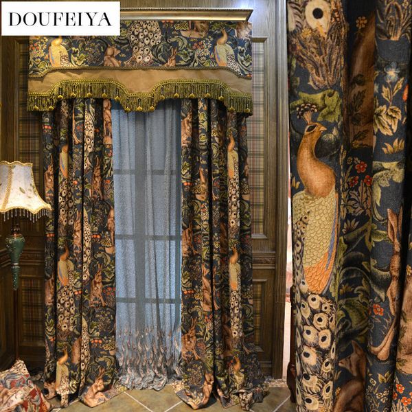 Cortinas puras luxuosas europeias para quarto quarto villa window drapes