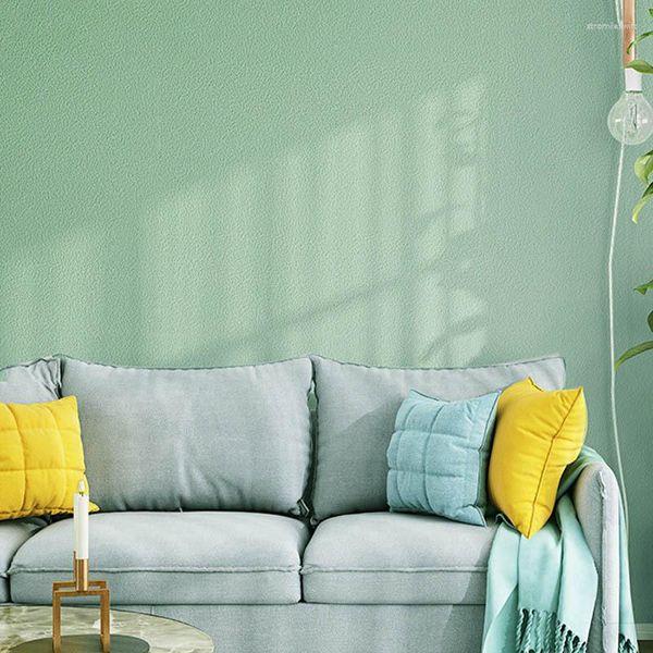 Hintergrundbilder moderne Dekoration verdickte Schlafzimmer Hintergrund Wände Feste Farb Samt Tapete Haushalt Morandi Einfach