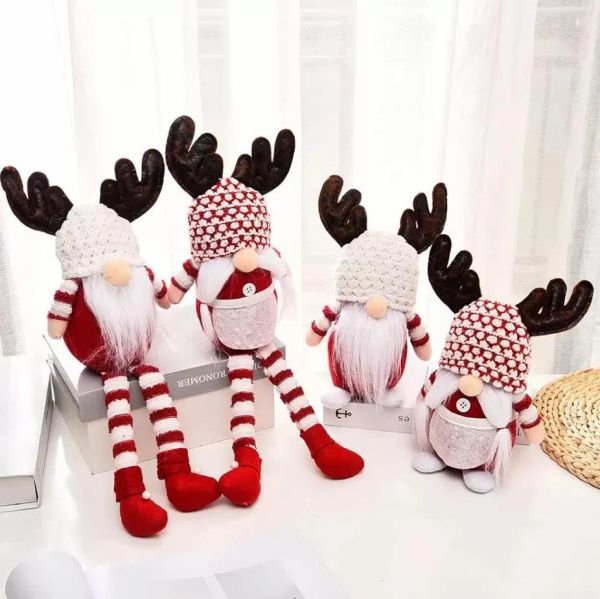 Natale senza volto fatto fatta a mano Gnome santa santa bambola ornamento svedese figurine per le vacanze decorazioni all'ingrosso ee