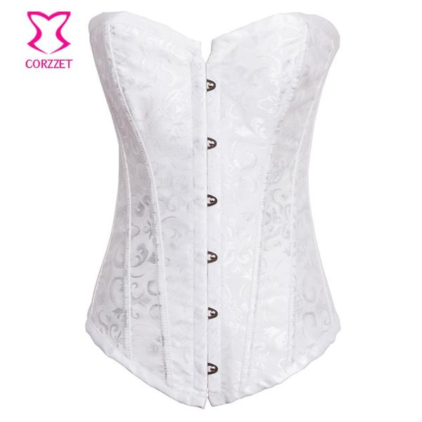 Corsetti di nozze gotici e bustier corsetto bianco da sposa Top sexi Lingerie Women espartilhos e corseteslet corselet plus size s-2xl283e