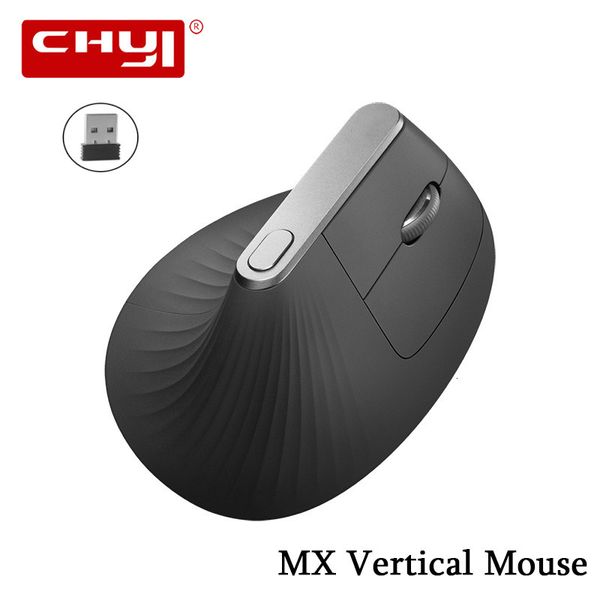 Ratos chyi wireless mouse vertical mouse ergonomic computador gabinete saudável gaming USB óptico para laptop PC Desktop Mão direita 230821