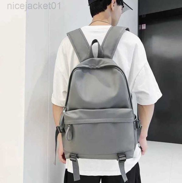 Lulemon tasarımcısı lilulemon slemens çanta Korean moda trend pu backpack set erkekler seyahat sırt çantası lise öğrenci bilgisayarı lilulemon s