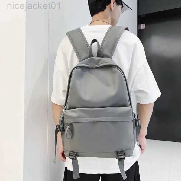 Lulemon Designer Lilulemon slemens Bolsa Coreana Moda Tendência Pu Mochila Conjunto Mochila de Viagem Masculina Estudante do Ensino Médio Computador Lilulemon s