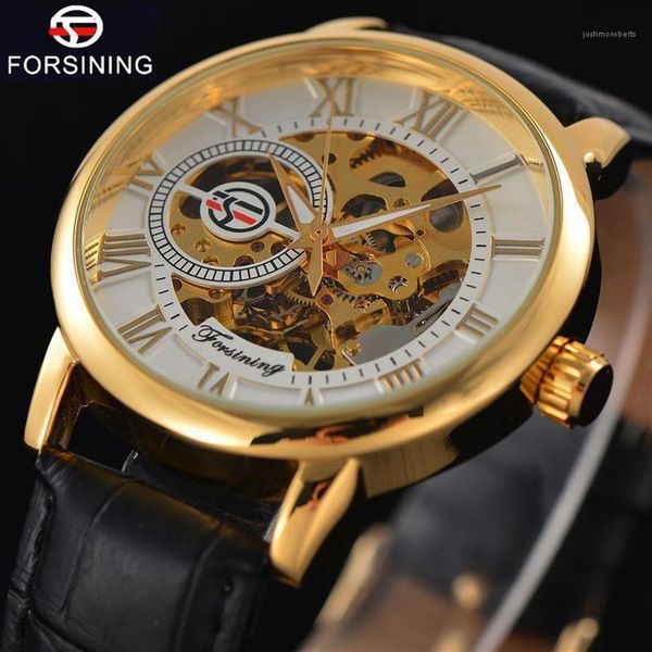 Forsining Top Mens Watch Men Sport Clock Masculino Relógios de Esqueleto da Mãe Hand Relógios Mecânicos do Presente1255T
