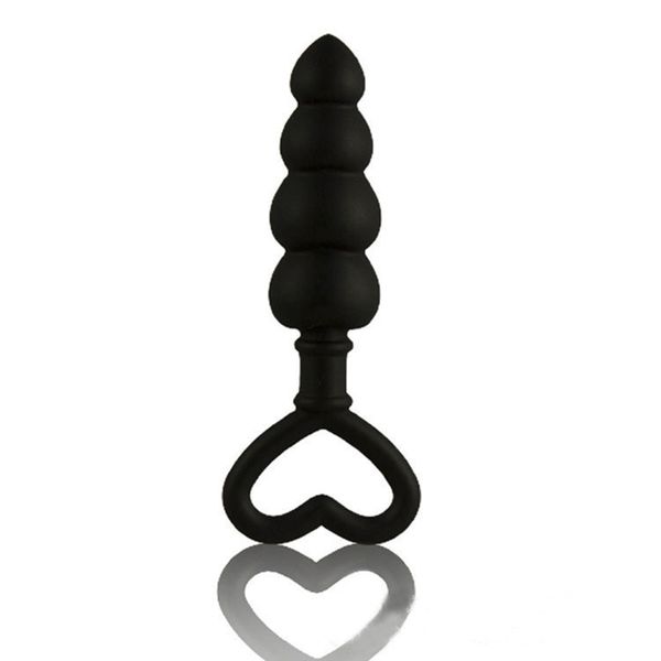 Silicone Heart Beads Soft Anal Plug Balls G-Spot Massager Stimulating Butt Plugs Adult Product_voghion.com