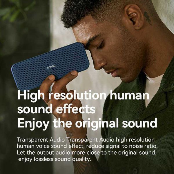 Tragbare Lautsprecher Sanag X15 Mini Desktop Subwoofer Sleek Metal Body T-Audio Hochauflösende drahtlose Bluetooth-Lautsprecher Better Bass Soundg230524 L230822