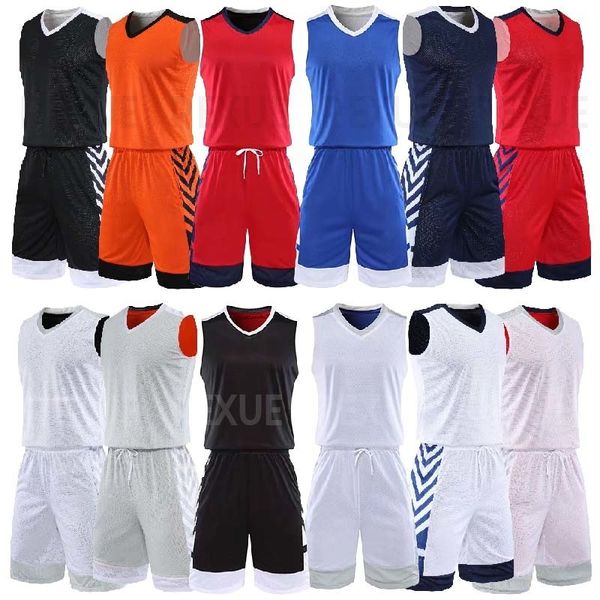 Set da corsa Collezione di alta qualità Fai da te Doppibledide Reversible Basketball Jersey Sports Uniform per Menkids 230821