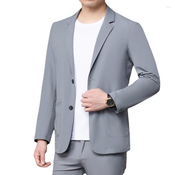 Abiti da uomo primaverila solida casual maschile blazer slim inghibrage giacca maschile maschile giacca estiva sottile abbigliamento protezione solare