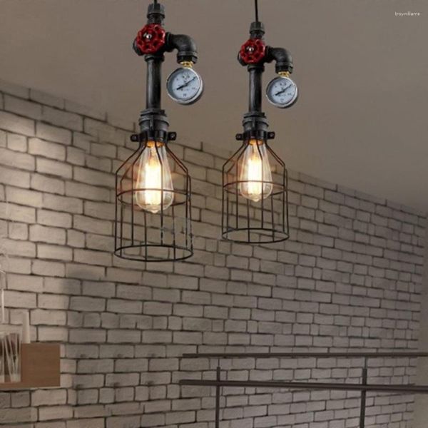 Подвесные лампы E26/E27 Retro Loft Loft The Water Pipe Purpange Vintage Minctures Bar Coom Living