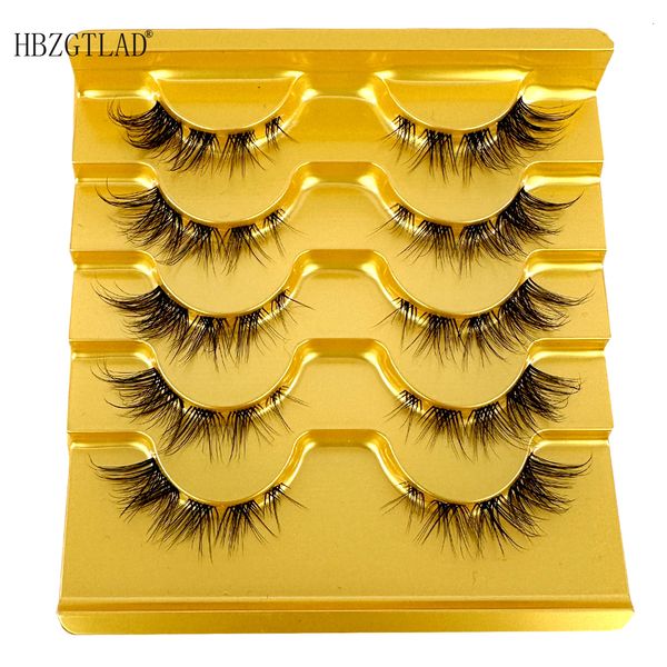 Ciglia false 5PAIRE Mink invisibile ESTENSIONE LASH ESTENSIONE NATURALE CROPT FAIRY FUNCIO 3D Big Eye Long Long False Lashes 230821