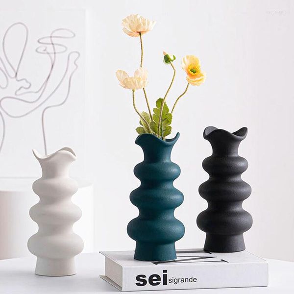 Vasi vasi di fiori decorazioni per la casa in ceramica decorazione decorativa decorativa moderna soggiorno di lusso ornamenti