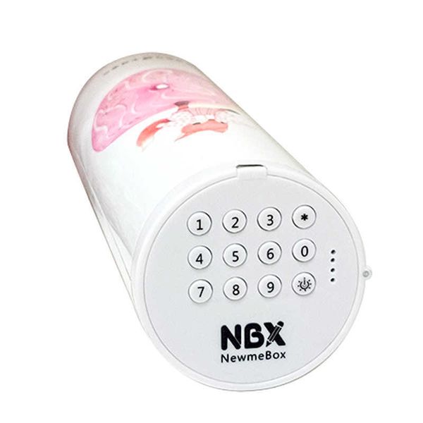 Brinquedos de aprendizagem nbx codificado bloqueio senha lápis caso coelho gato caneta titular grande capacidade caixa de papelaria escritório em casa escola armazenamento pencilcase