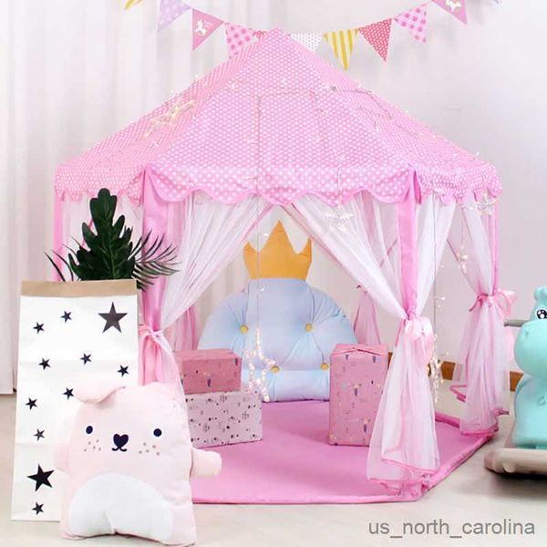 Tenda de brinquedo para bebês, tenda portátil para meninas, castelo, casa de brincar, tapete leve para crianças, presentes ao ar livre, barraca de brinquedo para bebês, casa dobrável, rede de cama r230830