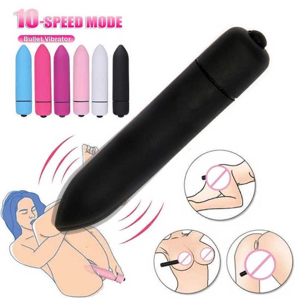 Массажер 10 -скоростная мини -пуля вибратор для женщин BDSM Анальный клитор стимулятор взрослой целомудрие эротическое обеспечение