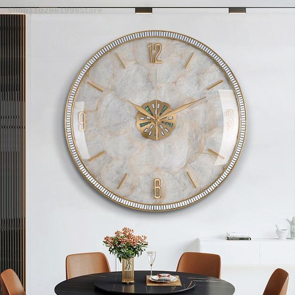 Relógios de parede digital grande relógio moderno design decorativo redonda criativa branca de brasão de duvar saati decoração ab50wc