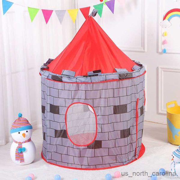 Tendas de brinquedo 105*135cm Tenda de brincar portátil dobrável Tenda dobrável para crianças Menino Cubby Casa de brincar Presentes para crianças Tendas de brinquedo ao ar livre R230830