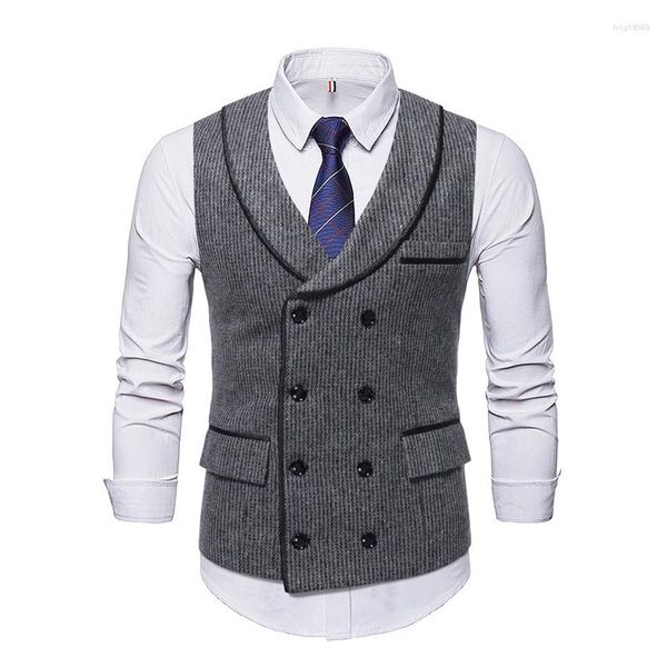 Coletes masculinos 2023 Autumn e Winter Style Moda Moda Juventude Collar Fruta Borda Duplo Casual Casual