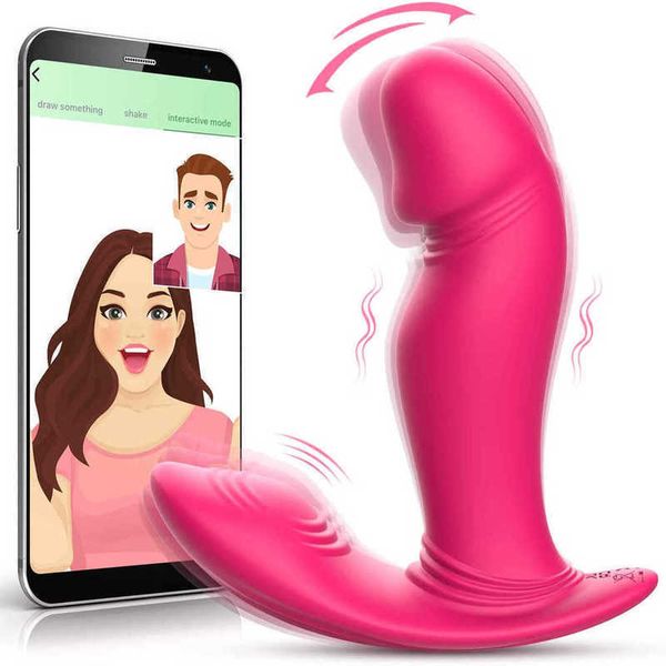 Massagegerät Wear Dildo Vibrator mit App Erwachsene für Frauen Orgasmus Masturbator G-Punkt Klitoris Stimulieren Fernbedienung Höschen Vibratoren