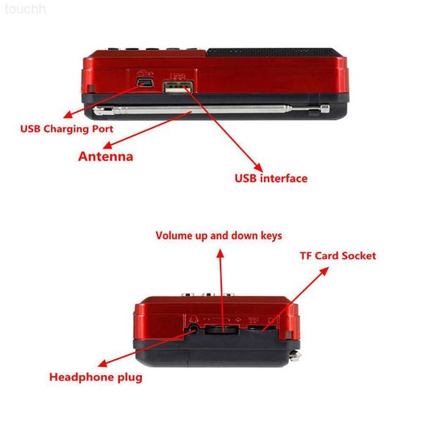 Altoparlanti mini portatili portatili portatile ricaricabile digitale ricaricabile USB Mp3 Speaker Dispositivi Forniture R230621 L230822