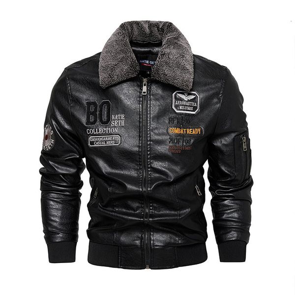 Jaqueta de jaquetas masculinas para homens no outono/inverno moda casual jaqueta bordada de veludo pu jacke 230821