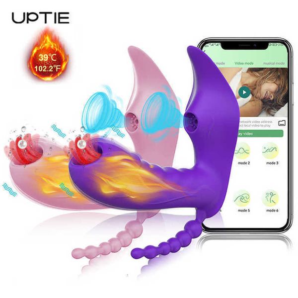 Massagegerät, Bluetooth-App, 3-Zoll-Dildo-Vibrator für Frauen, kabellose Fernbedienung, Sauger, Klitoris-Stimulator, weiblich, Paar, Erwachsene, 18