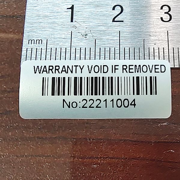 1000pcs Serial Number Sticker Warranty Seal BAR-CODE Security Label Numbered product line VOID Left Removal Proof Tamper Evident Cover
