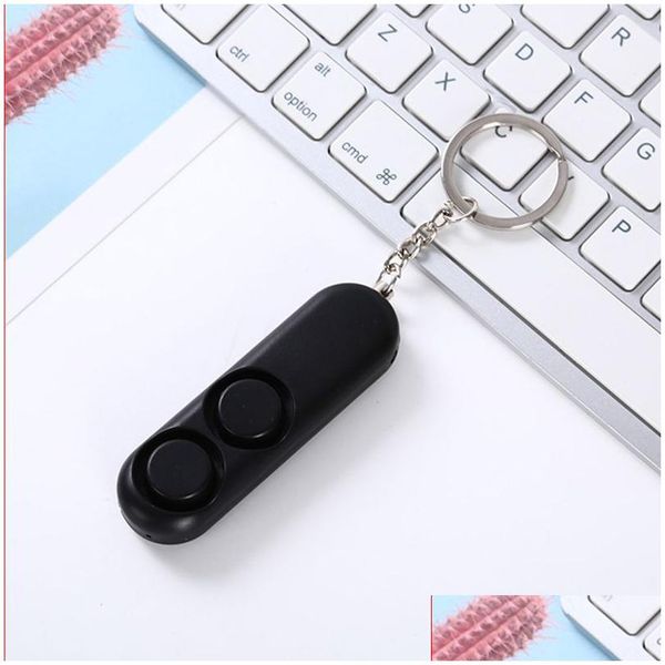 Favor de partido 120dB Self Defense Keychain Pingente cessante garotas Alarme de segurança pessoal LED KEYCHAINS Anti-Perdido Drop Drop Hom Dhyeo