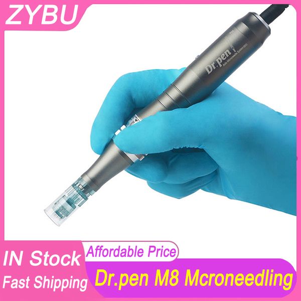 O mais novo Dr Pen M8-W/C 6 Velocidade Wirless Wireless MTS Microneedle Derma Fabricante de caneta Auto Micro Afolling Sistema de terapia Dermapen meso Skin Care Kit