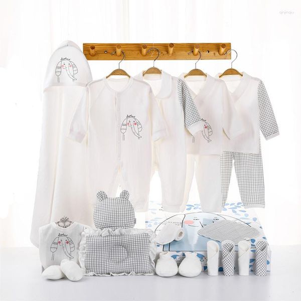 Roupas para roupas de roupas de algodão 20 PCs/conjunto para meninos Mumitsuit Tops calças roupas 0-3 meses de terno infantil