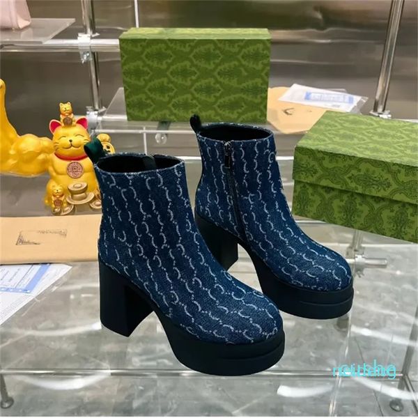 Designer -scarpe con stivali per la caviglia con cerniera verde stivale a mano