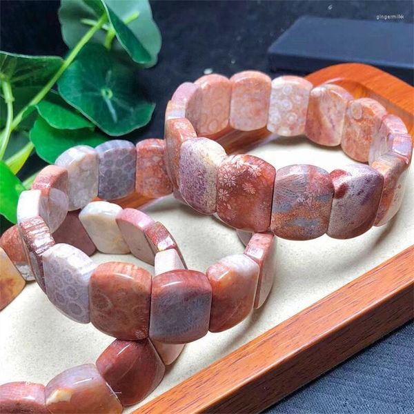 Bangle Natural Coral Jade String Charms Luxury Bracalet Fashion Персонализированные мужчины Женские праздничные подарок 1 шт 14-19 мм