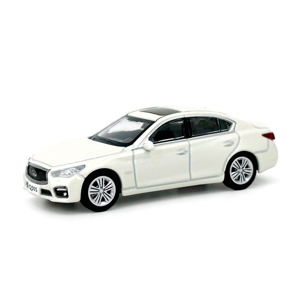 Diecast Model 1 64 Scale Paudi Infiniti Q50 White Miniature Toy Car автомобиль 230821