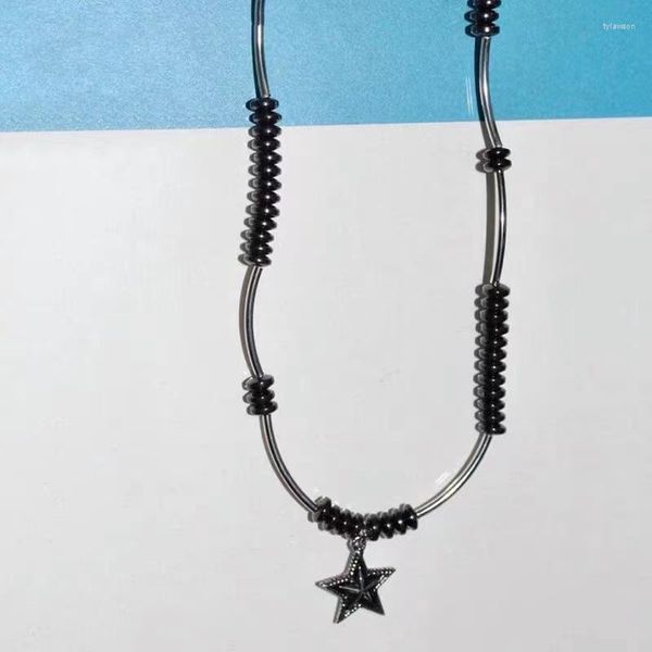 Anhänger Halsketten Punk einzigartige DIY Star Halskette Mülleimer Fels Ästhetik Choker Goth Accessoire Cool Egirl Schmuck unregelmäßige Halloween