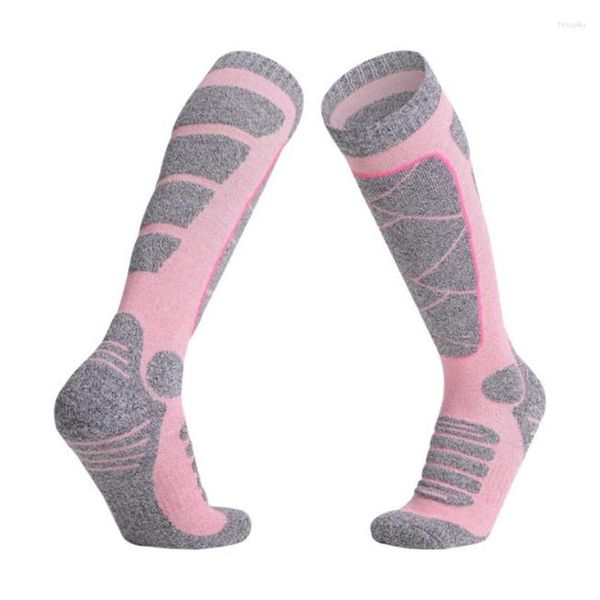 Sportsocken Winter Baumwolle Wärme Frauen Ski im Freien warm eingedickte Schnee Skateboard Langrohrhandtuchboden Thermosocks