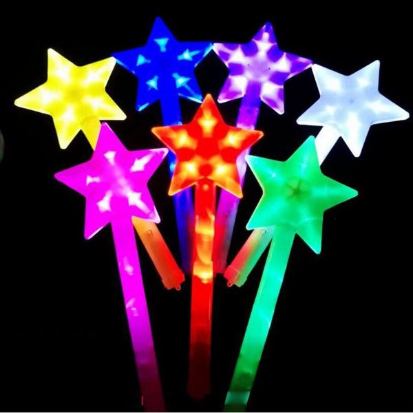 Outros suprimentos de festa de evento Magicglow 5 pontos Star Led Wand - brinquedo noturno eletrônico fluorescente para concertos e presentes Drop Delivery Dhzji