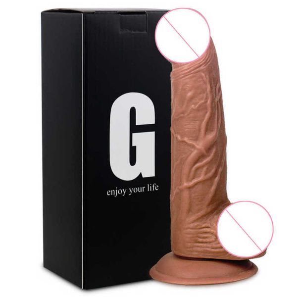 Массажер Gelugee, реалистичный силиконовый фаллоимитатор, огромная присоска, мягкие фаллоимитаторы для женщин, мастурбатор, женский массаж влагалища, анальная пробка, продукт