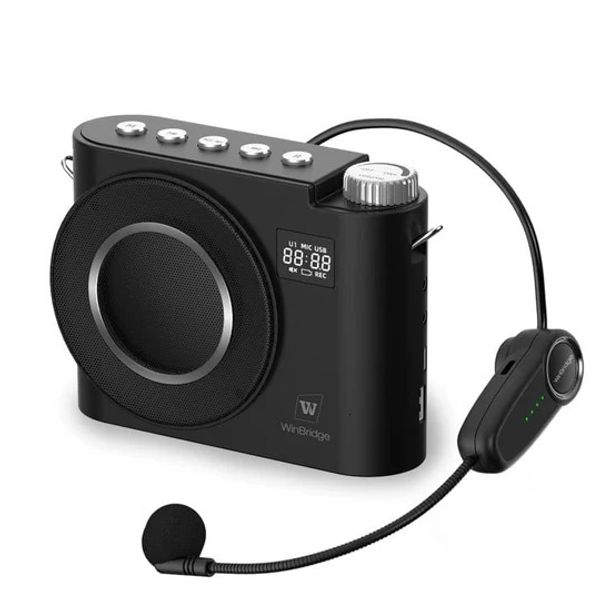 Tragbare Lautsprecher Winbridge S388 wiederaufladbares Bluetooth mit drahtloses Headset -Mikrofon 20 Watt für Lehrer 230821